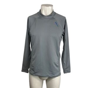 Kokatat Gray Long Sleeve Mock Neck Rash Guard Swim Top Shirt